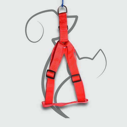 Red Strong Polymer Fabric Dog Harness – Petopia