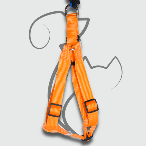 Orange Strong Polymer Fabric Dog Harness – Petopia