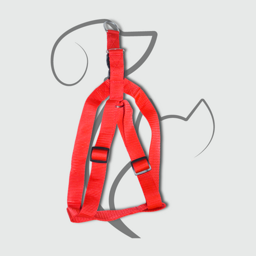 Red Strong Polymer Fabric Dog Harness – Petopia